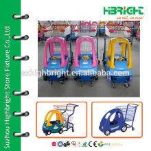 Chariot à provisions pour enfants de supermarché avec siège pour bébé